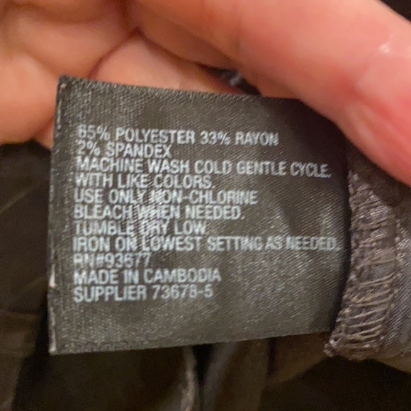 Women’s Worthington Dress Dark Gray Pin Striped Pants 16 petite - Picture 7 of 10